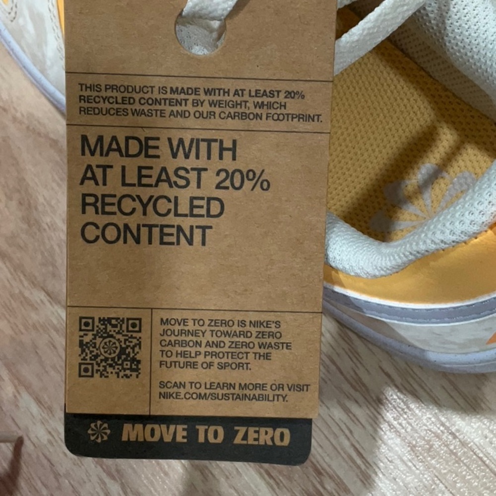 Nike Kids neon Orange and Gray Sneakers - Picture 7 of 8